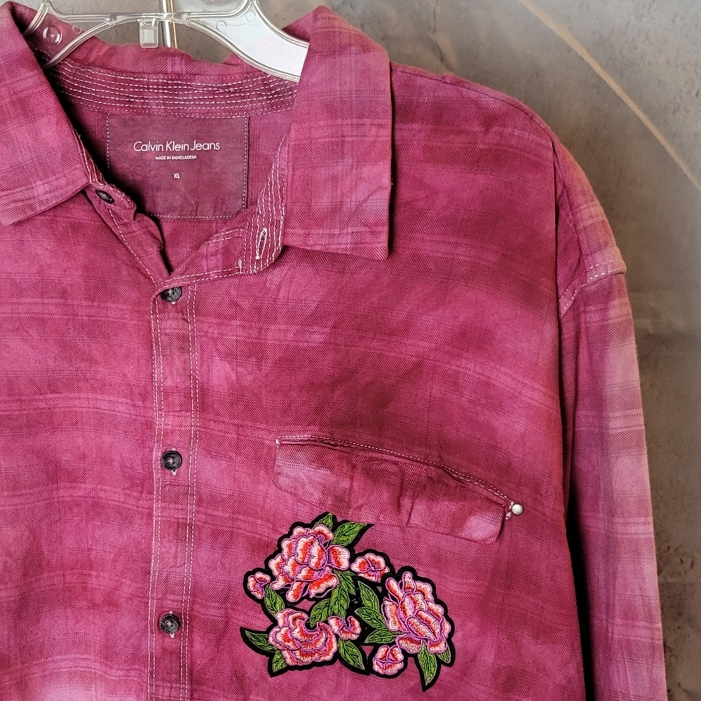 Upcycled Dip Dye Flannel Shirt
